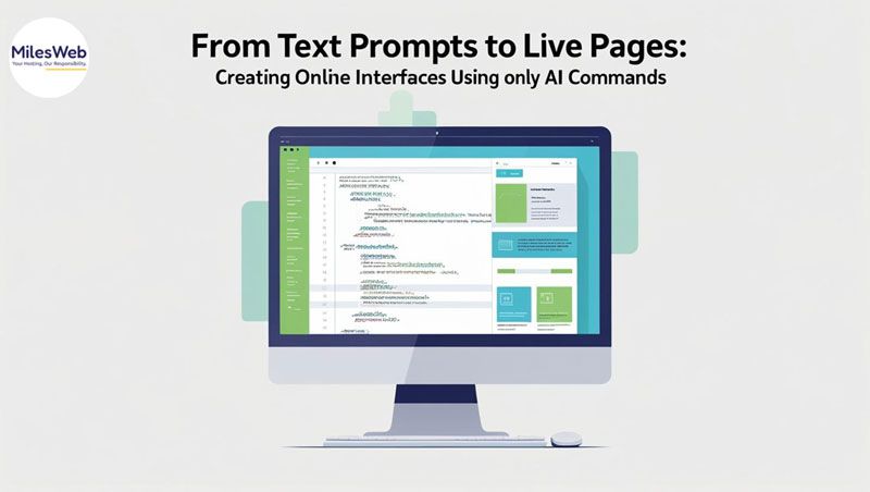 From Text Prompts to Live Pages Creating Online Interfaces Using Only AI Commands
